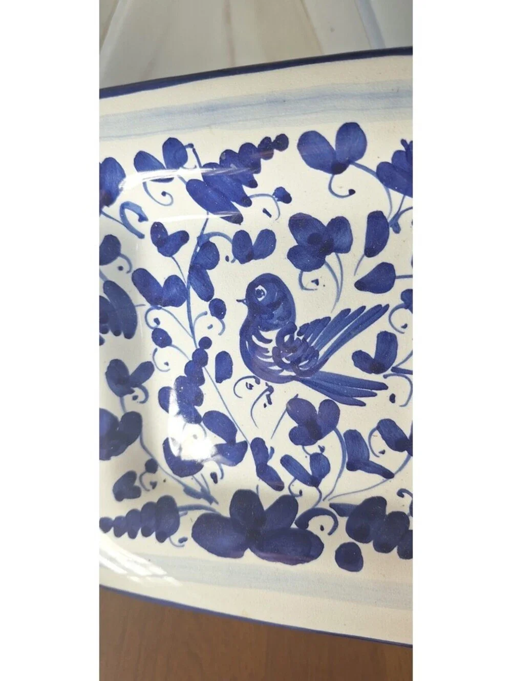 Sambuco Mario Blue Bird Ceramic Dish Made in Italy Vintage 6.5